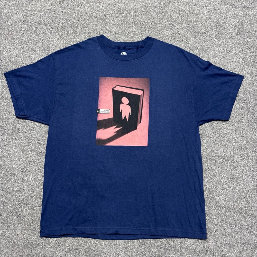 Men's Navy Graphic T-Shirt with Pink Artwork
